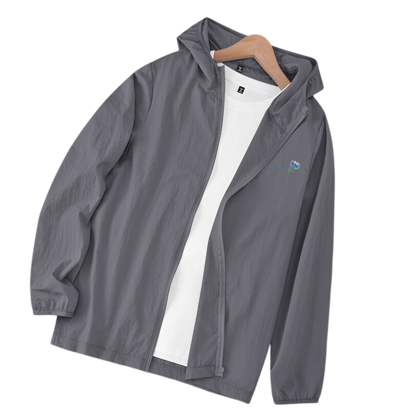 Jeanswest Ice Cool Yarn Woven UV Protection Jacket Unisex Summer Thin Breathable Hooded Outdoor Sun Protection Coat