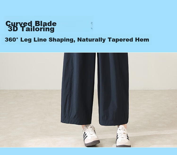 Free Style Wide Leg Pants Women Summer Thin 9/10 Lantern Pants 2026 New High Waist Slim Loose Lazy Curved Casual Pants 8