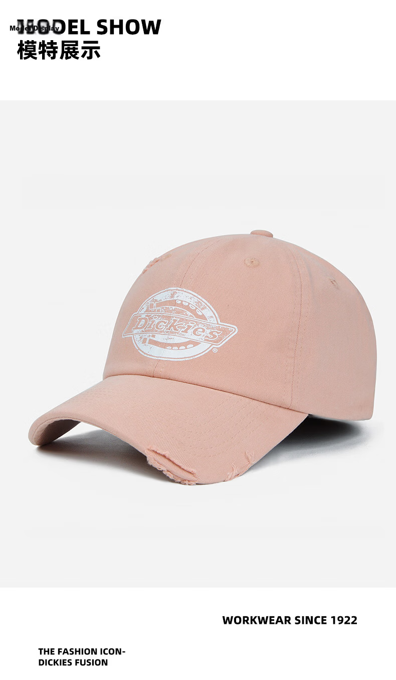 Dickies American Style Distressed Baseball Cap Unisex Casual Vintage Sun Hat Navy Blue 15