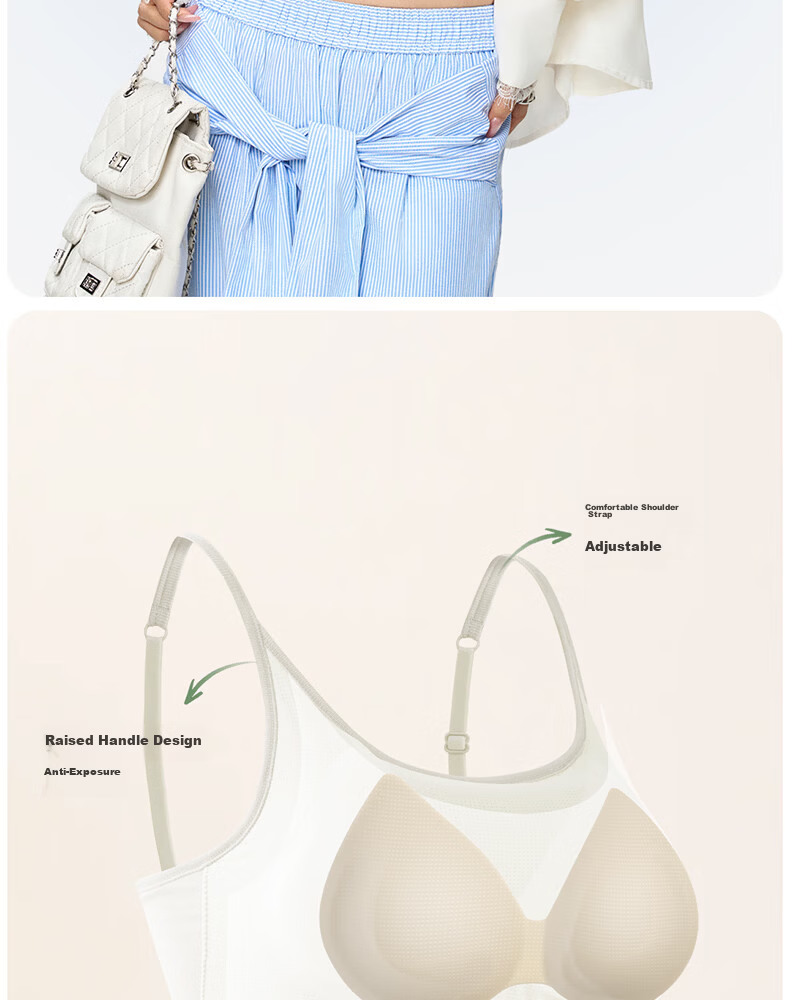 Free Style Modal Camisole Tank Top for Women with Padded Bra, Spring Summer, Beautiful Back, Inner Layer, Outerwear, No Bra Needed 2