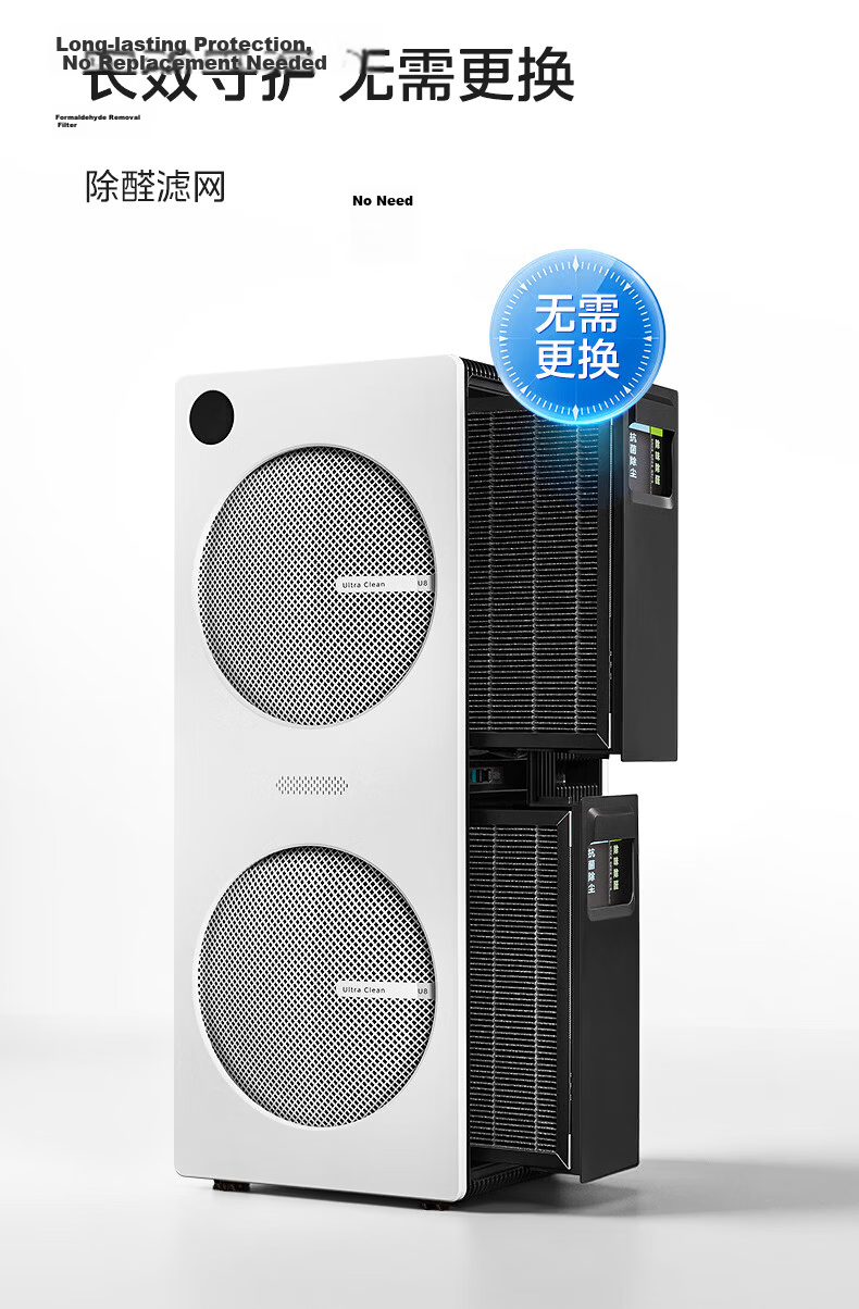 Midea Professional Formaldehyde Removal Filter Original Air Purifier Filter Cartridge for U8 Model FC-150U8ZYCQ, Removes Formaldehyde, Odors, Smoke, Allergens, Pet Hair 4