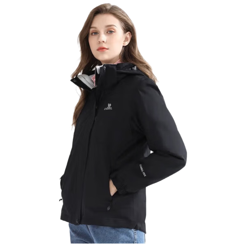 CAMEL 3-in-1 Detachable Waterproof Windproof Outdoor Mountaineering Jacket for Men and Women