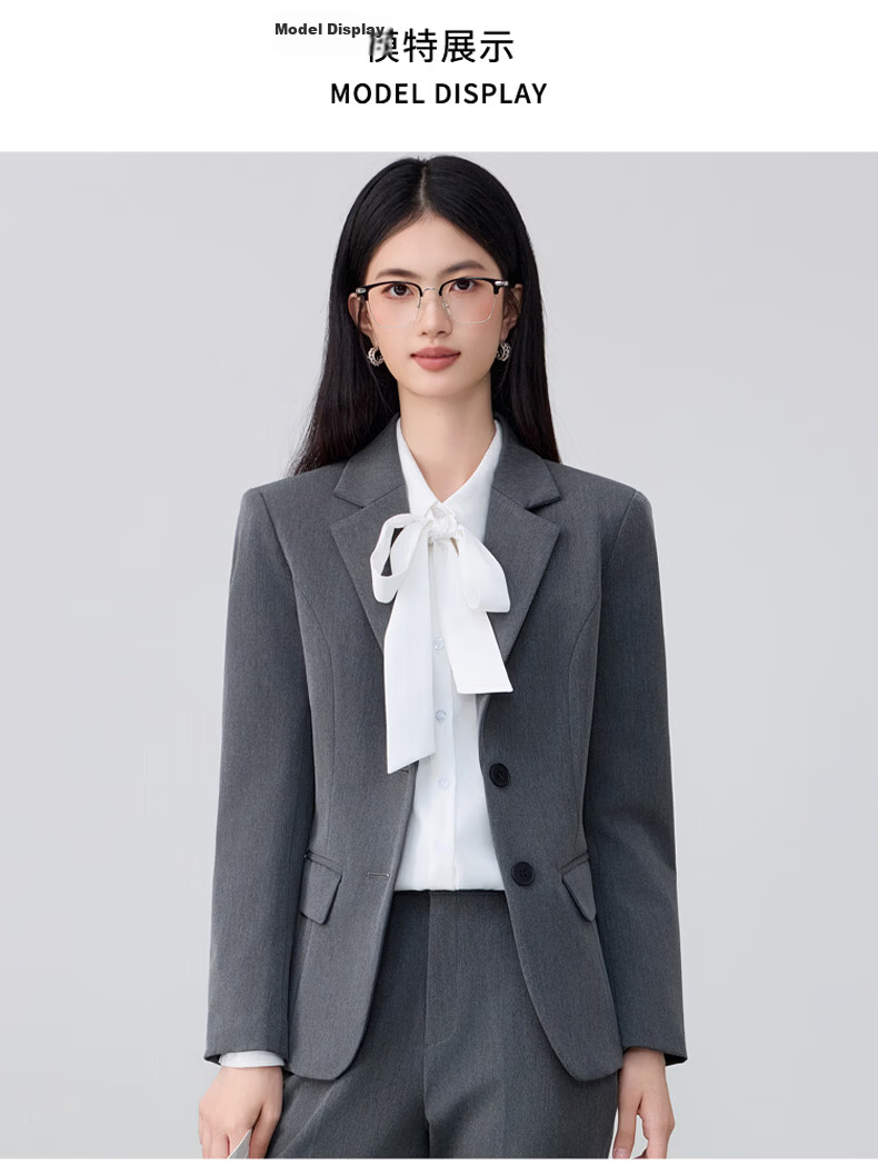 Chaoxu White Long Sleeve Bow Tie Shirt Women's Professional Slim Fit Elegant Casual Blouse 12