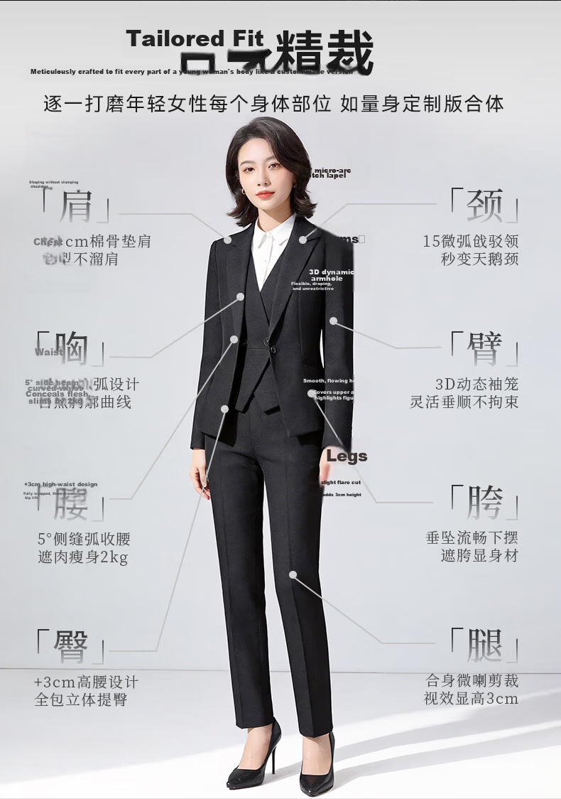 Yulixi Women's Suit Set 2026 New Casual Slim Fit Professional Interview Commuting Two-Piece 4