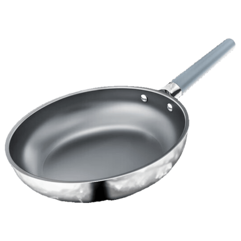 Sanhe 0-Coating Frying Pan Non-Stick 304 Titanium Stainless Steel Induction Cooker Compatible