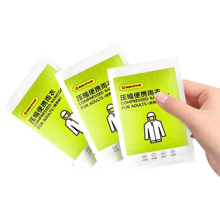 BWNK Kids Outdoor Thickened Portable Disposable Raincoat Poncho One Size 6-Pack