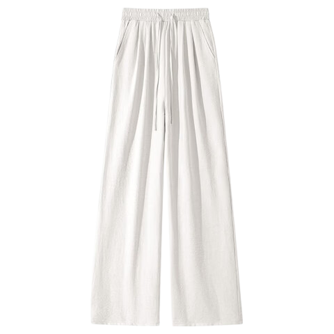 MJ STYLE Wide-Leg Pants for Women, Summer 2026 New Style, High-Quality Draping, Lazy And Relaxed Straight-Leg Slimming Versatile Casual Trousers