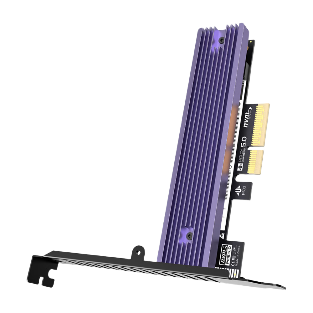JEYI PCIe 5.0 to M.2 Adapter Card NVMe Expansion Card 128Gbps X4/X8/X16 Compatible with PCIe 4.0/3.0/2.0 SSD Solid State Drive Expansion Card