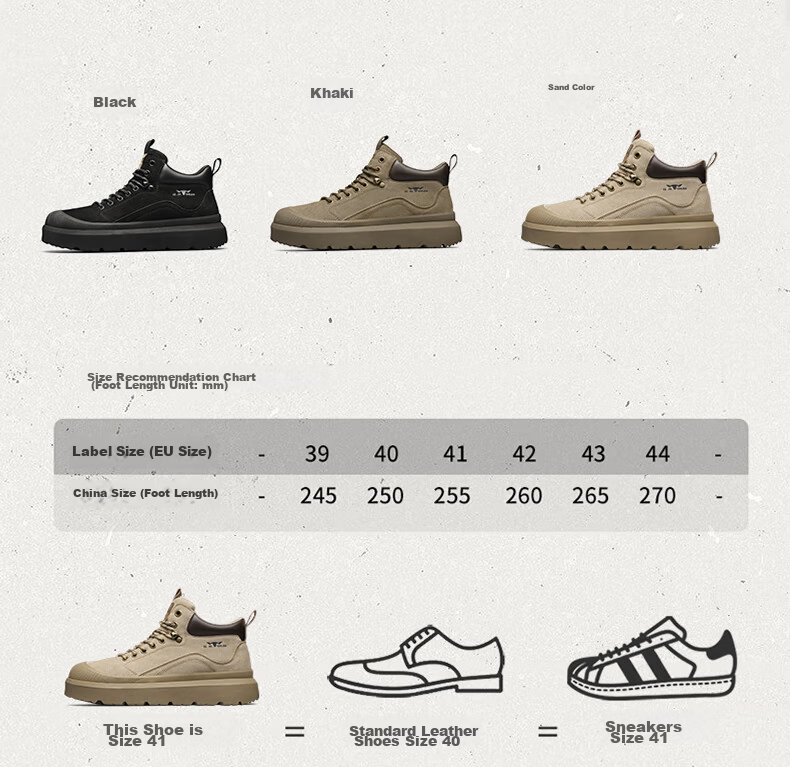 Bull Family Martin Boots Men Autumn Winter New Retro Fashion Round Toe Work Boots Outdoor Thick Sole High Top Shoes 8