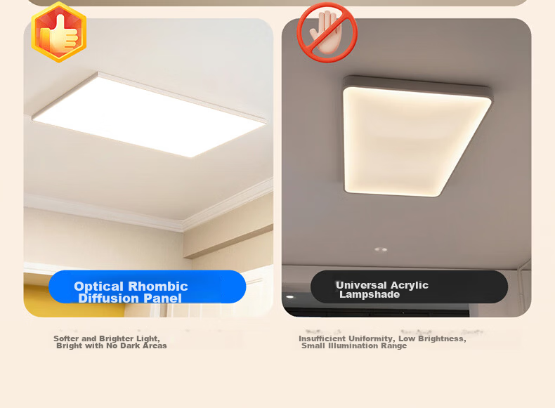Huipu Ceiling Light, Living Room Lamp, Puli Guang Electric Eye Protection, Ultra-Thin Simple Smart Control Bedroom Light, Whole House Lighting Set, Chenzhi Guang 15