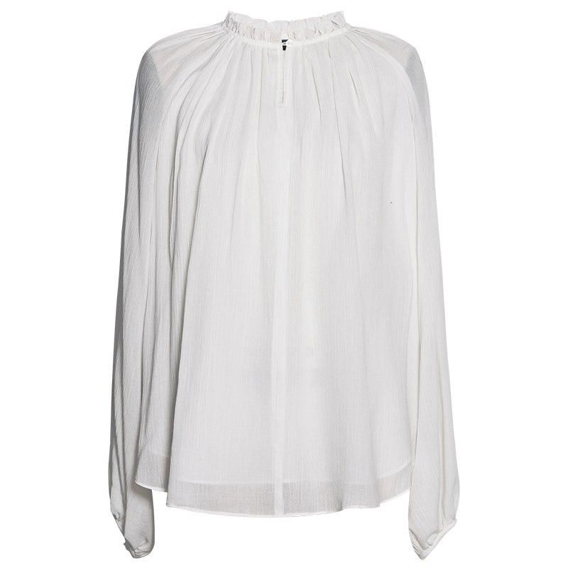 ROEYSHOUSE French Style Lantern Sleeve Shirt Women Spring Elegant Loose Raglan Sleeve Top 12493 White S