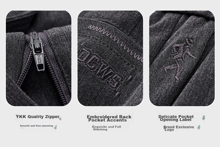 Dancing with Wolves [Drapey Breathable] Sweat-Absorbing Skin-Friendly Elastic Waist Nine-Point Pants Men's Commuter Versatile Slim Trousers 015 Dark Gray S 6