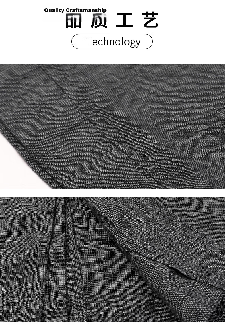 ROMON 100% Pure Linen Men's Blazer Spring Autumn Casual Solid Color Single-Breasted Slim Fit Korean Style Lightweight Jacket 5