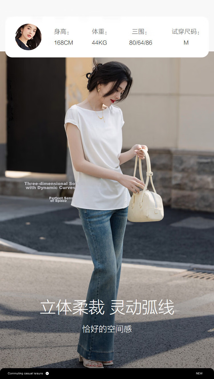 Demana [Breathable Tencel] Summer Simple Off-Shoulder Raglan Pleated Decor Loose Slim T-Shirt for Women Premium 9