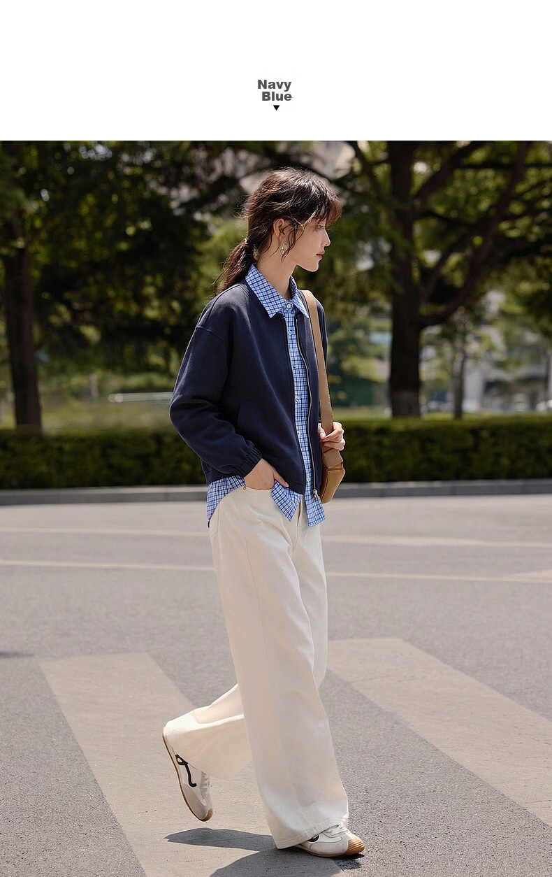 Demana [Smart Sense Academy] Autumn Cloud Cotton Fake Two-Piece Lapel Loose Slim Shirt Jacket for Women Premium Feel 8