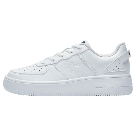 QIAODAN Autumn And Winter Lightweight Sneakers for Women, Air Force One Casual Versatile White Shoes, Thick-Soled Height-Increasing Casual Skateboard Shoes for Wome