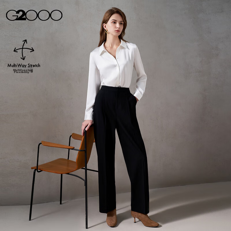 G2000 Women's Straight-Leg Pants Multi-Stretch Versatile All-Season Casual Trousers Mall Style