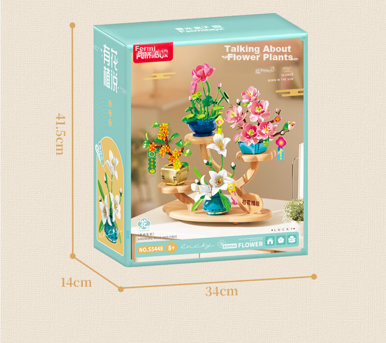 Femibox Compatible LEGO Children's Building Blocks Toy Potted Plant Flower Birthday Gift 904 Pieces S5448 13
