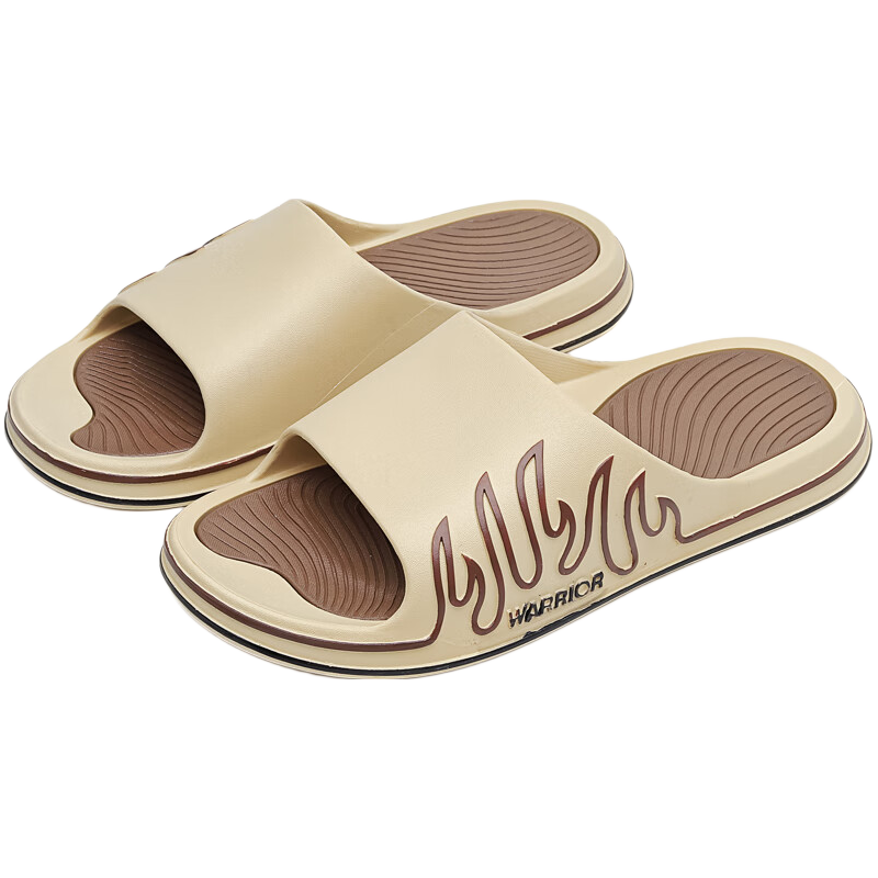 Huili Sports Slippers for Men, Indoor And Outdoor Use, Non-Slip, Lightweight Sandals, HL39561, Khaki Brown, Size 44-45