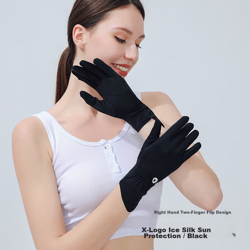 Jian Cai Ice Silk Sunscreen Gloves for Women Spring Summer Driving Sun Protection Breathable Thin Outdoor Sports Cycling Gloves Gift for Girlfriend