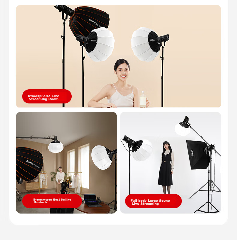 Godox SL300IIIw III Generation Live Streaming Fill Light Photography Continuous Light Beauty Light Recording Photo Studio Continuous Light Children's Photography Top Light 20