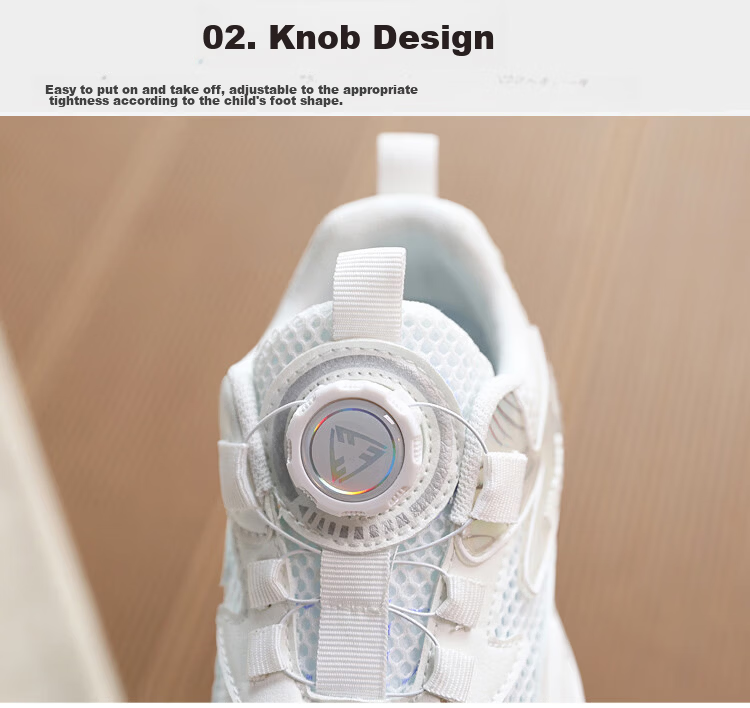 Warrior Summer Kids Mesh Breathable Running Shoes Campus White Sneakers WZ(CL)-2275 33 White 7