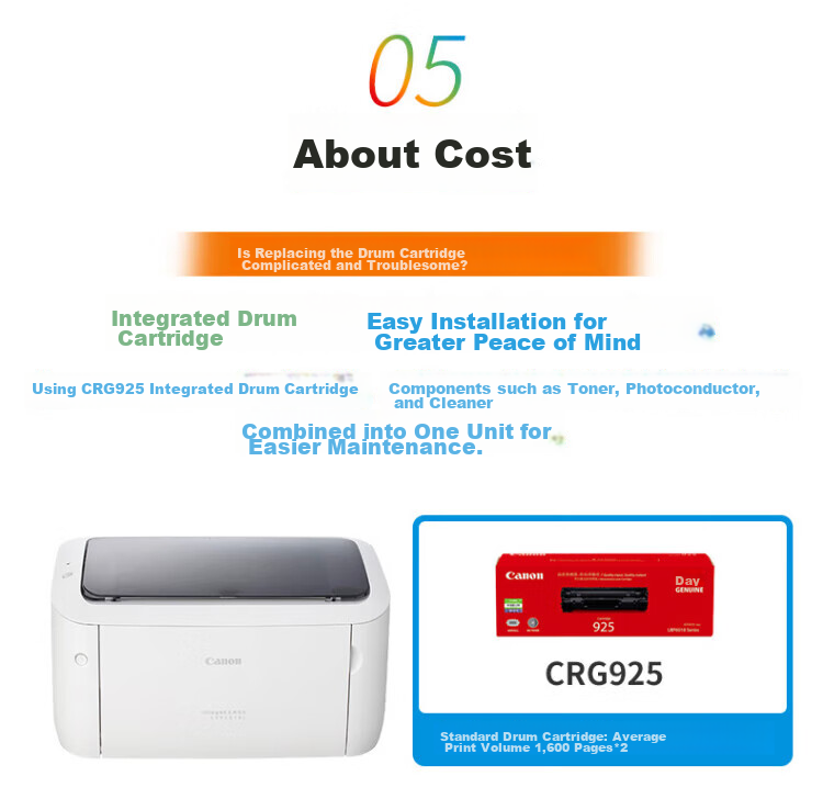 Canon LBP6018L Black and White A4 Compact Laser Printer for Office and Home Fast Business Use 9
