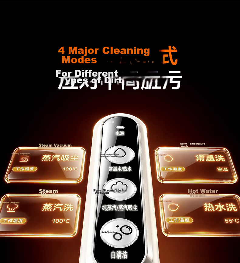 Supor Fabric Cleaning Machine [100° High-Temperature Steam Wash] Multifunctional Steam Cleaner High-Temperature Wash and Vacuum Sofa Carpet Air Conditioner Multifunctional Whole-House Cleaning 30BS Gr 12
