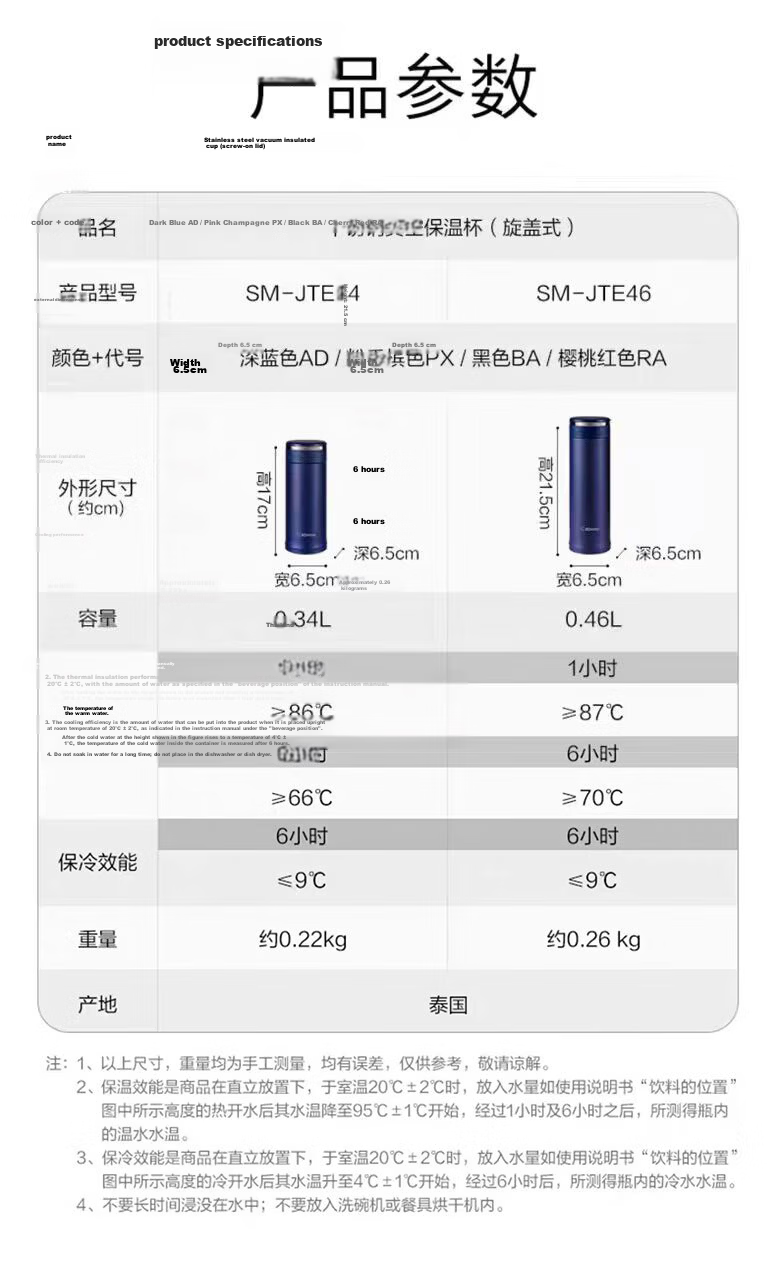 ZO JIRUSHI Insulated Business Office Thermal Flask Portable Men's Tea Separation Thermos 340ml SMJTE34-AD 8
