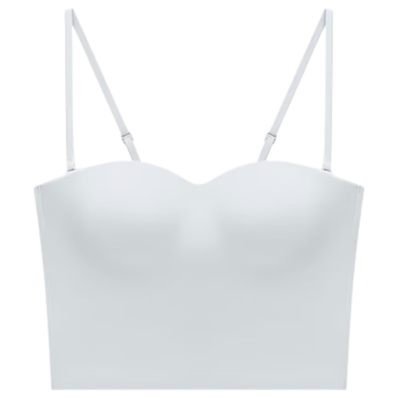 Mannifen Seamless Strapless Camisole Bra Women New 10A Antibacterial Cooling Backless Wearable with Chest Pad Innerwear