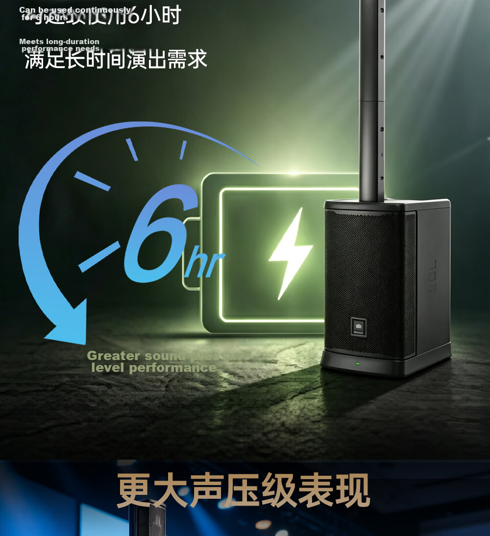 JBL EON ONE MK2 Portable Battery-Powered Line Array Speaker Column Home KTV Sound System Instrument Speaker Bluetooth Performance Conference Live Outdoor Karaoke High-Power Active Speaker 5