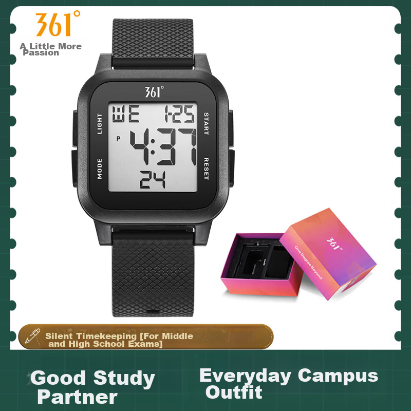 361° CET Final Exam Calendar Alarm Clock Timer Luminous Multifunction Casual Sports Digital Watch