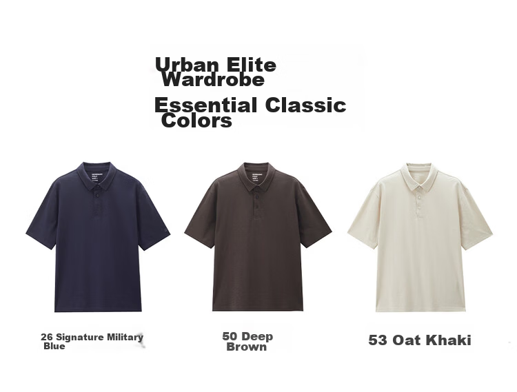 Giordano G+ 2026 Summer New 3A Antibacterial Linen Solid Loose Fit Short Sleeve Polo Shirt Men 01016460 21