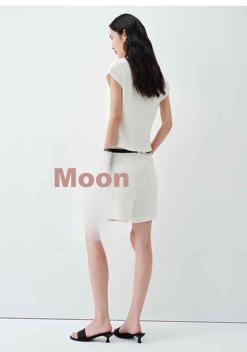 Peacebird Women's T-Shirt [5A Antibacterial] Waist Pleated Slim Fit Short Sleeve Summer Puff Sleeve Top White L 17