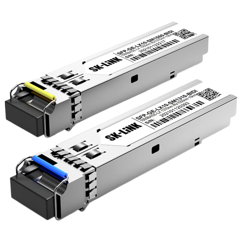 SK-LINK Gigabit Single-Mode Single-Fiber Optical Module, LC Port 1.25G Fiber Module, SFP Optical Module, 10KM Compatible with H3C Huawei Ruijie SFP-GE