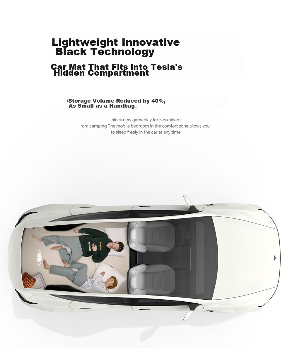 DU PONT MKcamp Inflatable Mattress for Tesla Model Y Car Camping Foldable Air Bed for Driving and Sleeping 9