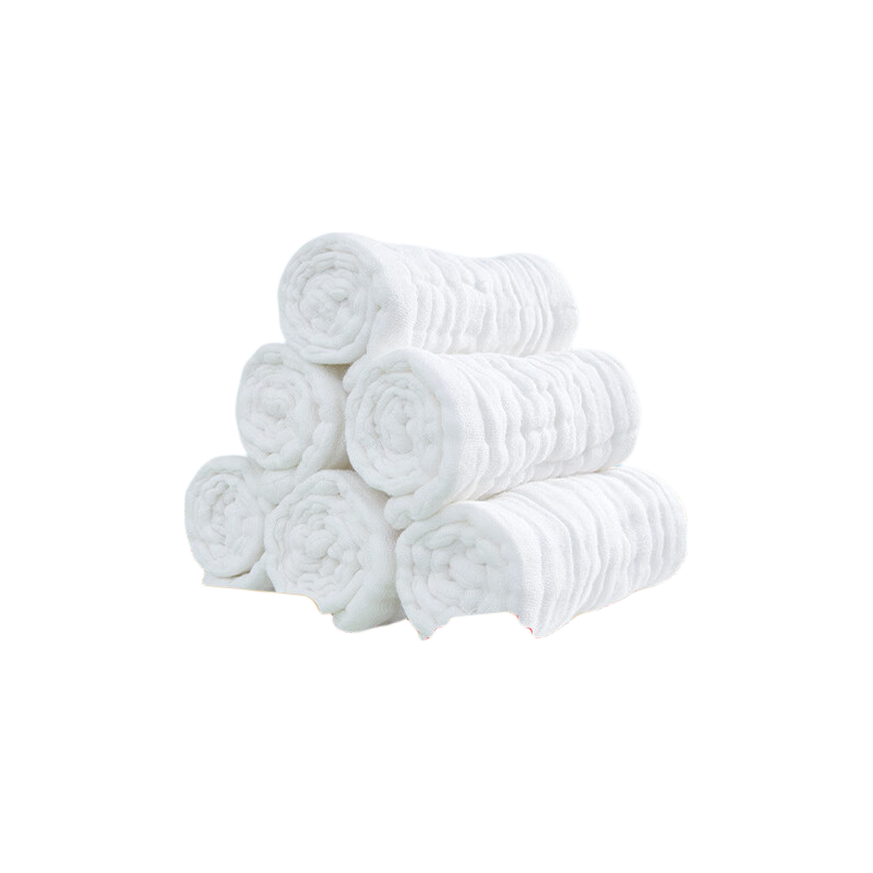 Ankexin Baby Gauze Diapers, Newborn Pure Cotton Gauze, 7A Antibacterial Breathable Washable Diapers, 46*17cm, Pack of 6