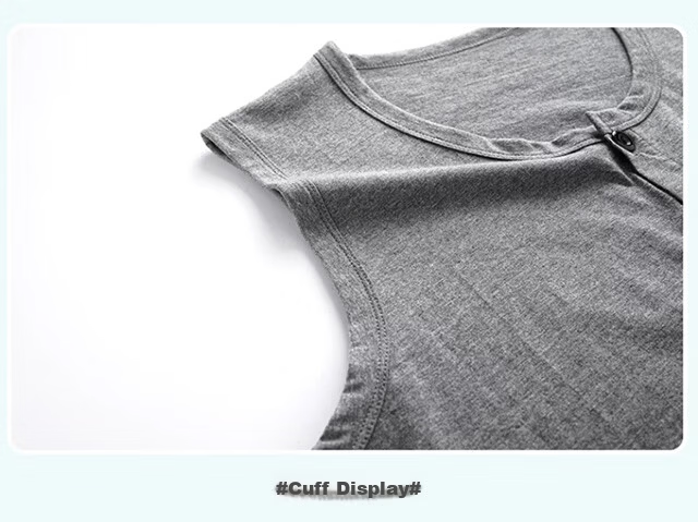 Xueqiman Pure Cotton Vest Middle-aged and Elderly Men's Plus Size Vest Father's Day Cardigan Loose Sleeveless Undershirt Underwear 12