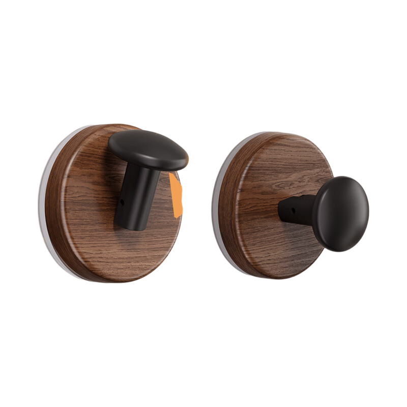 Huxiansen Vintage Suction Cup Hooks, No Drilling Required, Heavy-Duty Bathroom Door Hooks, ABS Material, Pack of 2