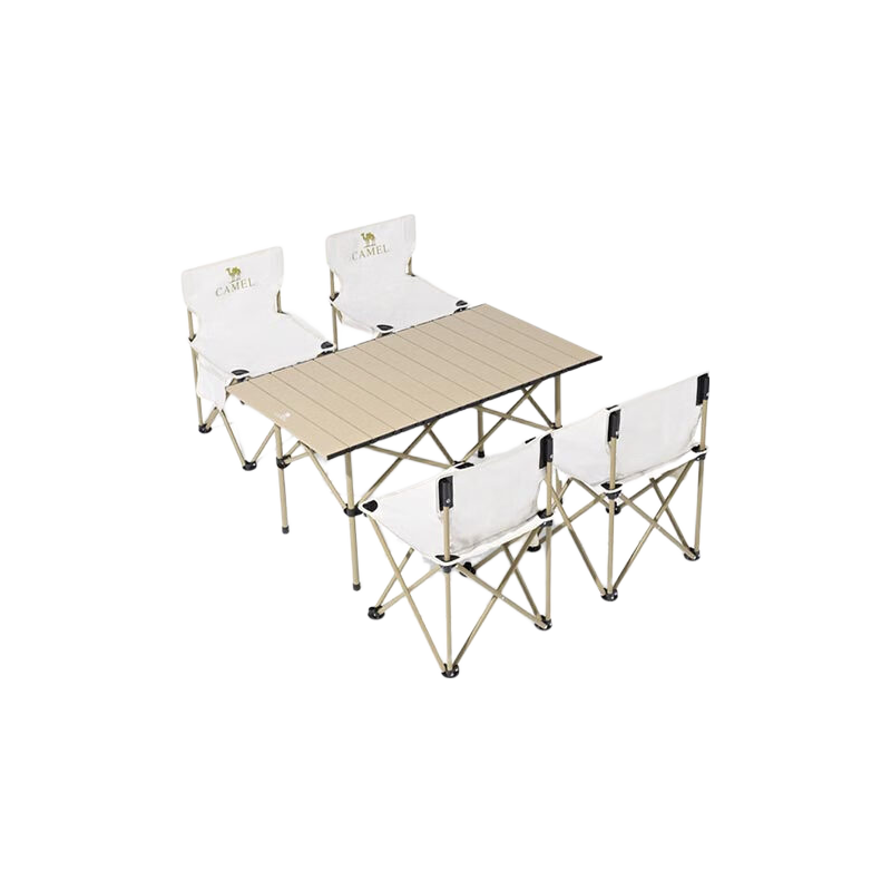 CAMEL Outdoor Folding Table And Chairs Set, Camping Equipment, Egg Roll Table, Wilderness Picnic And Camping Furniture