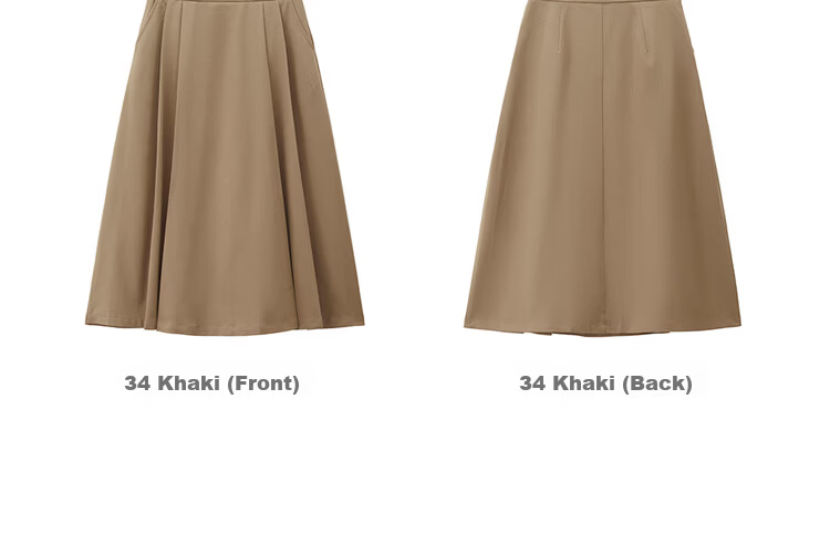 Giordano Women's Skirt 2026 Spring New Solid Color Pleated A-Line Slimming Midi Skirt 05466064 18