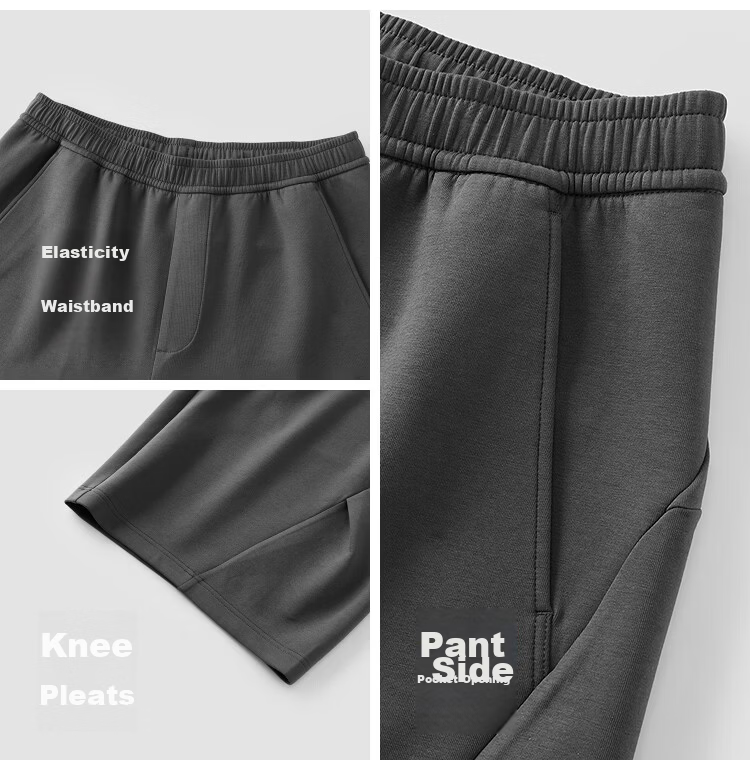 Semir Casual Men's Summer Knee Pleated Six-Point Shorts 2026 101326125103 7