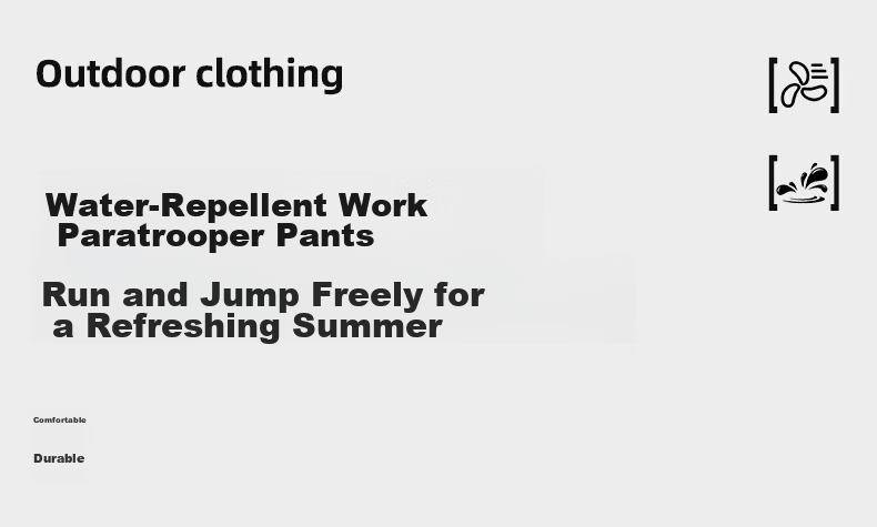 Xueqiman Women's Work Pants 2026 Summer New High-Waist Paratrooper Pants Windproof Waterproof Outdoor Hiking Sports Shell Pants 1