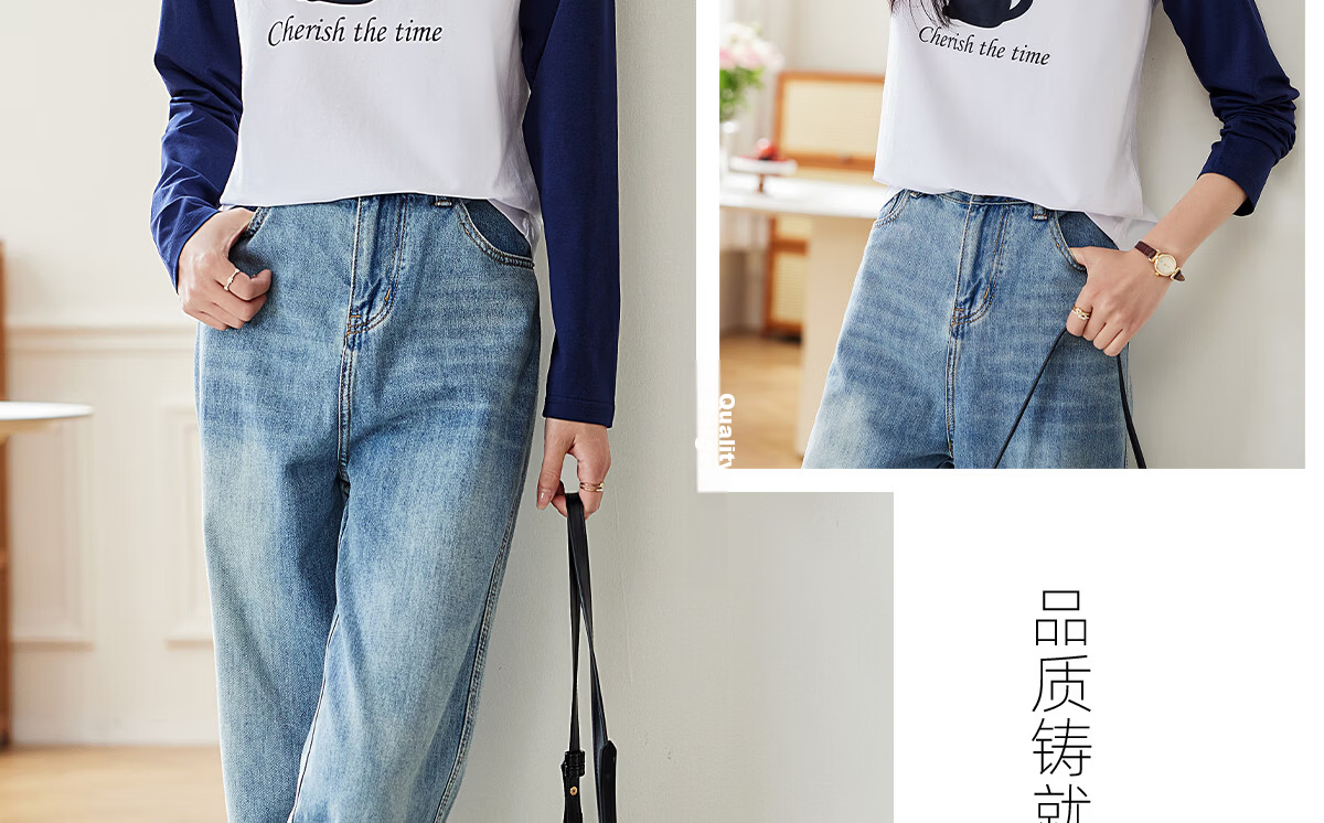Pincai Women's Long Sleeve T-Shirt Cute Cat Print Colorblock Crew Neck Raglan Sleeve Trendy Top P143T2027 39