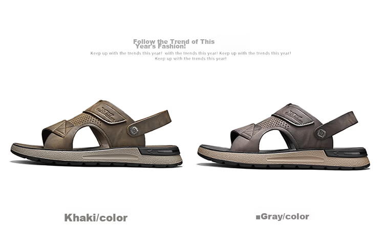 G.N.Shi Jia Men's Shoes, Summer New Style, Soft Sole, Breathable Casual Sandals, Outdoor Dual-Use Beach Shoes, Versatile Commuter Slippers for Me 6