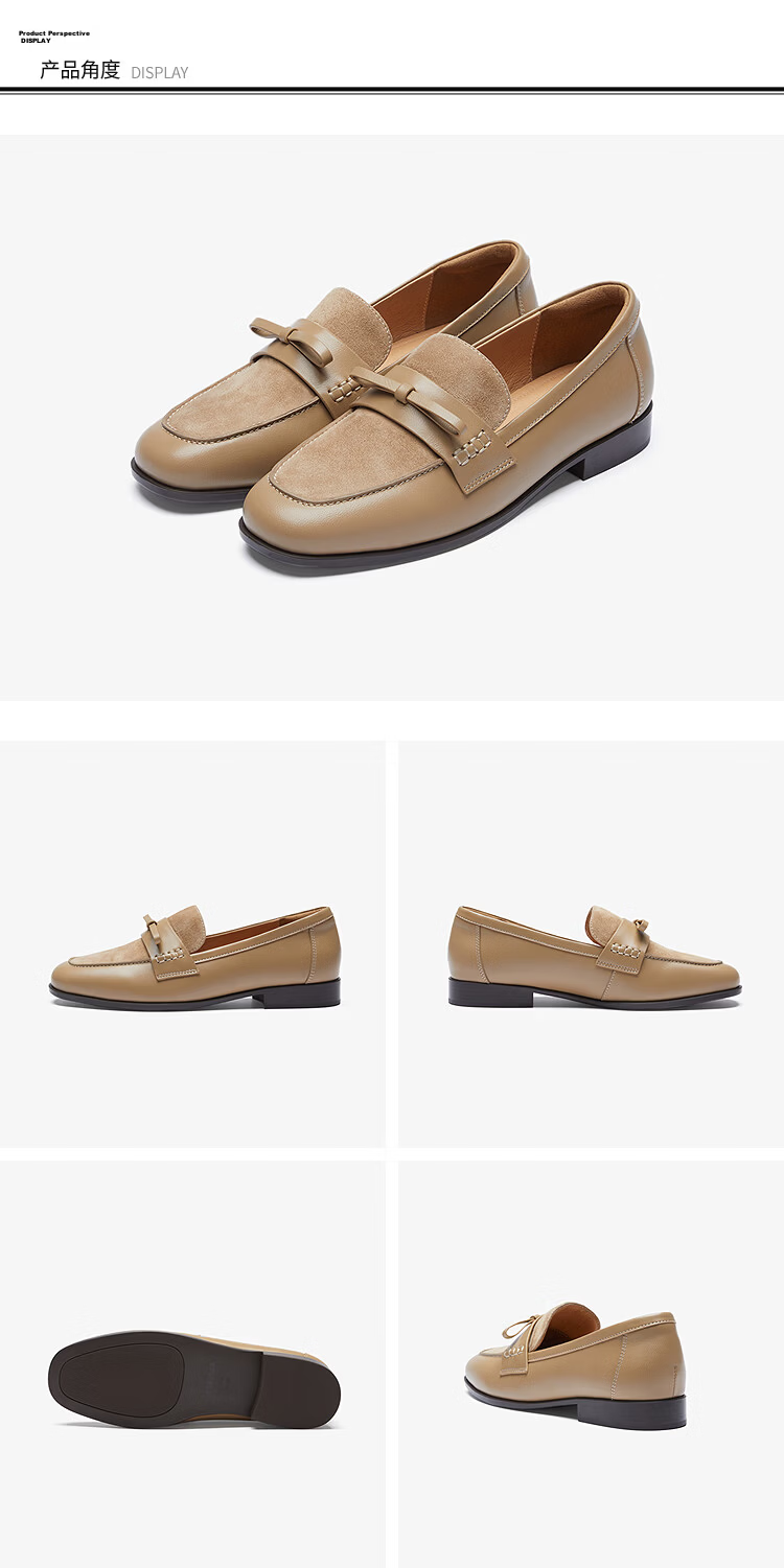 Le Saunda 2026 Spring New Commuter Retro Sheepskin Loafers Women 24702 Churong Beige BDK38 7