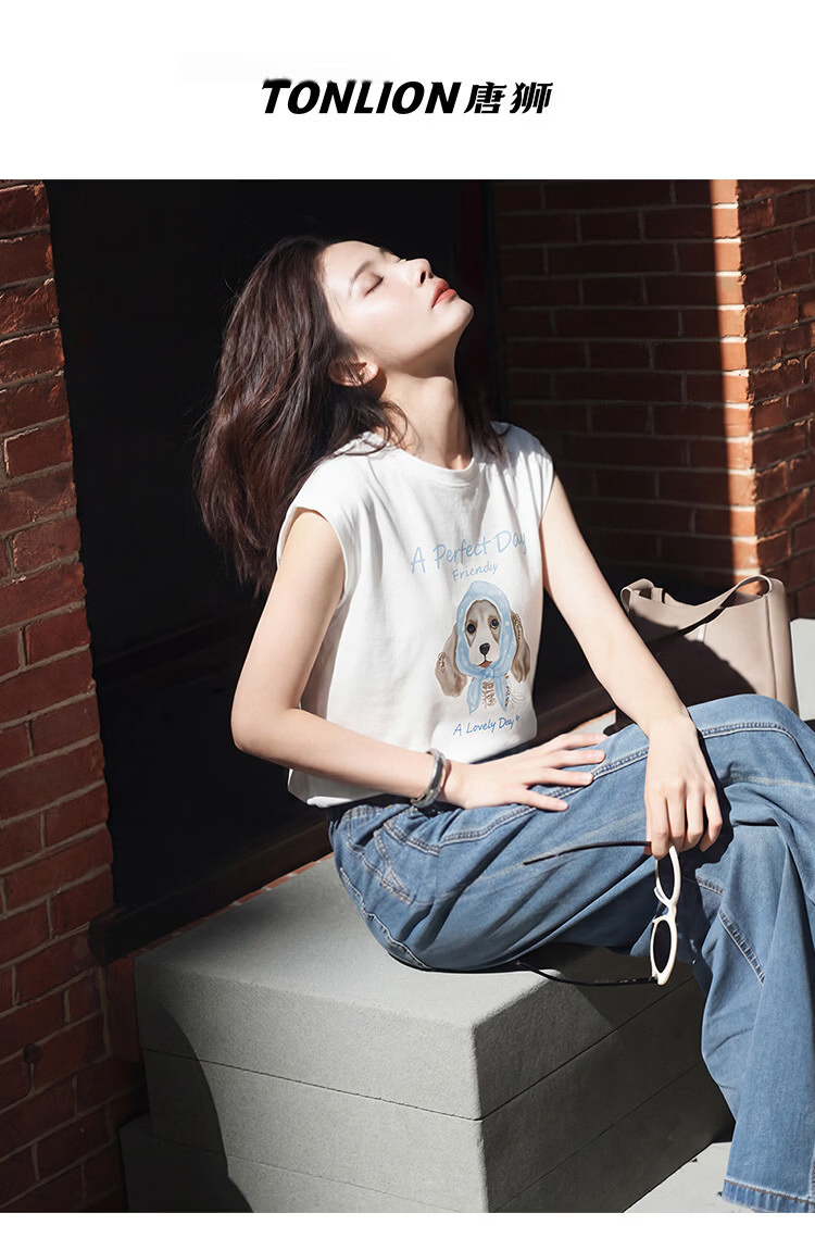 TonLion 2026 Summer New Women's Vest Round Neck Youthful Cute Petite Early Spring Fashion Korean Style 1