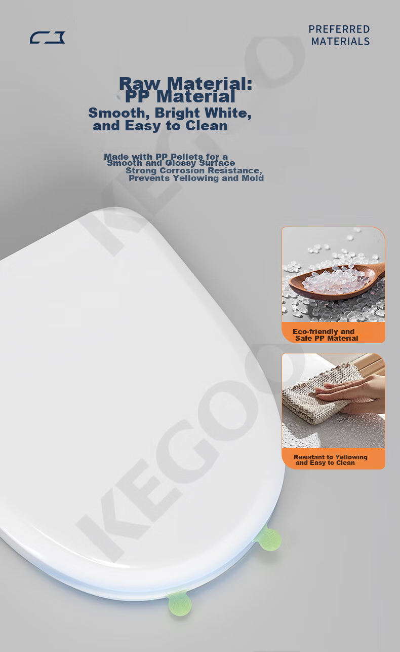 KEGOO Thickened Universal V-Shaped Toilet Seat Cover for Home Old-Style Commode Slow-Closing Cushion Ring Large Footrest Cover K7023 12
