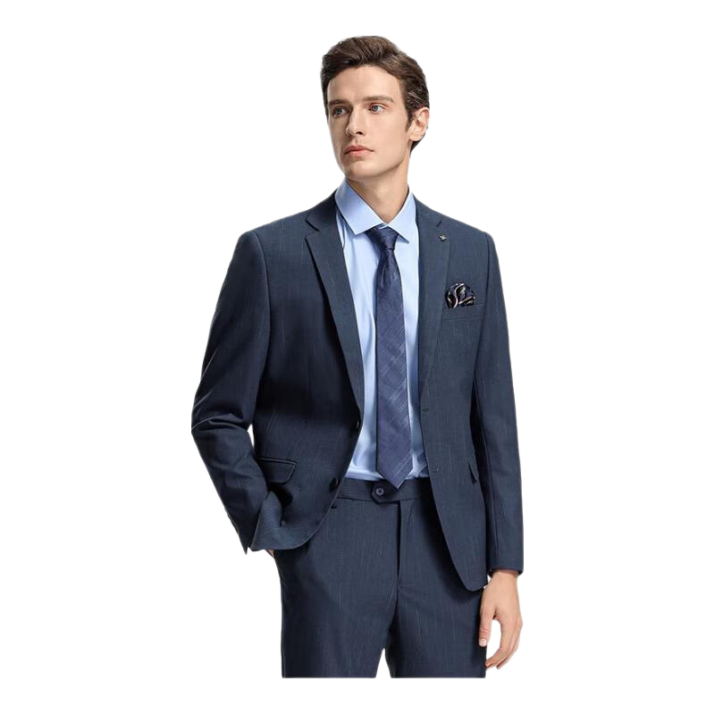 SHANSHAN High-End Suit Set for Men, Wrinkle-Resistant Blazer, Business Formal Wear for Weddings And Events, Father's Outfit, 2-Piece Set