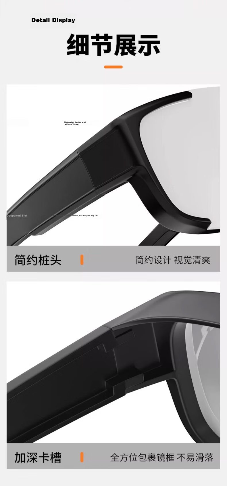 PEAK Cycling Sunglasses Clip-On Mountaineering Sunglasses Running Protective Outdoor UV Sunglasses Black Frame Silver Mirror Lens 12